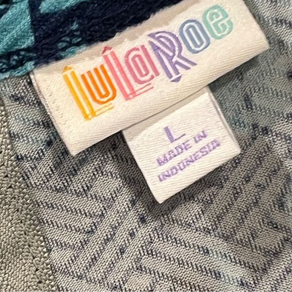 LuLaRoe geometric print short sleeve Amelia dress size large - Picture 12 of 15